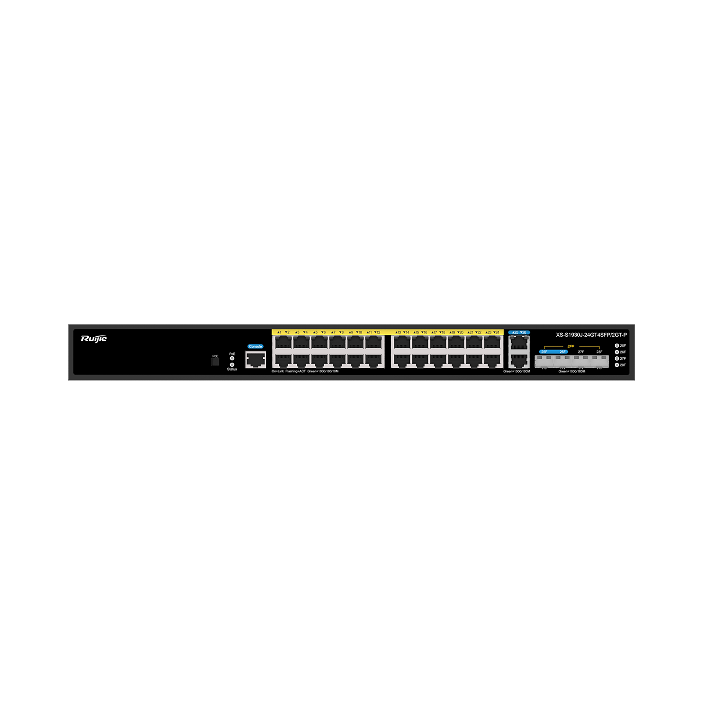 Switch Ruijie 24 cổng 1000M lớp 2 XS-S1930J-24GT4SFP/2GT